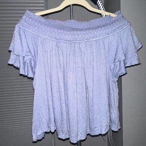 Free People Lilac Off the Shoulder Blouse, size S